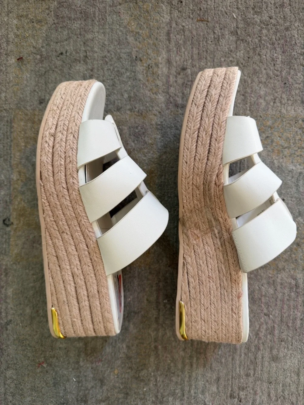 Women's Tevin Open Square Toe Espadrille Slide Platform Sandal size 8